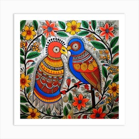 Two Birds On A Branch Art Print