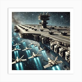 A Close Up Scene Of The Aurora Beacon Carrier In S Art Print