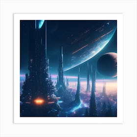 Space City 3 Art Print