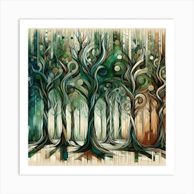 Trees In The Forest 2 Art Print