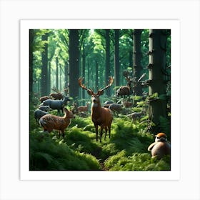 Engineered Forest 10 Art Print