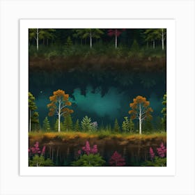 Forest In The Night Art Print