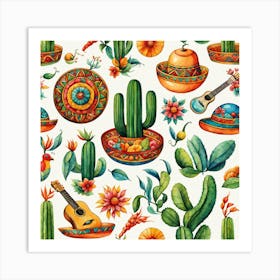 Mexican Pattern 12 Art Print