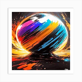 Splatter Ball Art Print