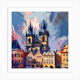 Prague Cityscape 2 Art Print