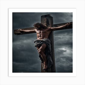 Jesus On The Cross Art Print