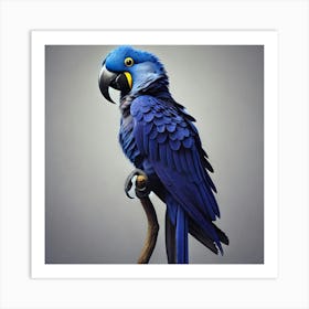 Blue Parrot 6 Art Print