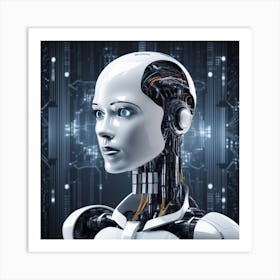 Portrait Of A Robot 14 Art Print