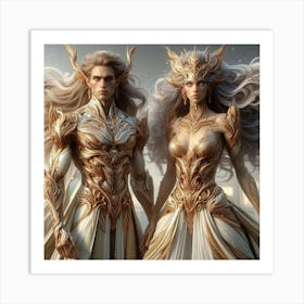 Elven Couple Art Print