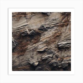 Photography Of The Texture Of A Rugged Rocky2 Art Print