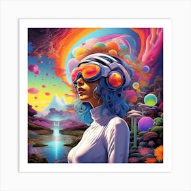 Psychedelic Girl Art Print