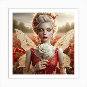 Fairy In A Field Of Poppies 1 Art Print