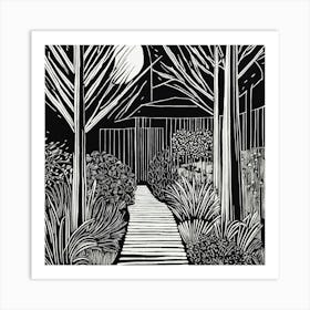 Linocut (6) Art Print