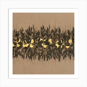 Gold Leaf Canvas Print Art Print