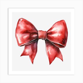 Red Bow 3 Art Print