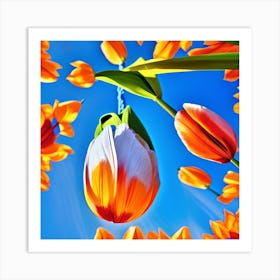 Tulips In The Sky Art Print