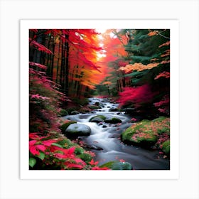 Autumn Stream Art Print