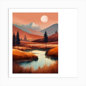 Landscape Painting 2 Art Print