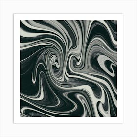 Black and White Abstract Art 416 Art Print