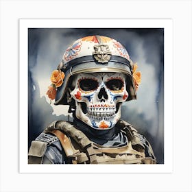 Day Of The Dead Soldier Art Print