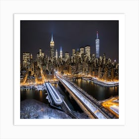 New York City At Night 4 Art Print