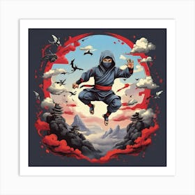 Ninja art print Art Print