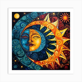 Sun And Moon 5 Art Print