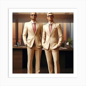 Two Men In Suits 2 Art Print