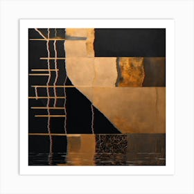 'Black And Gold' Art Print