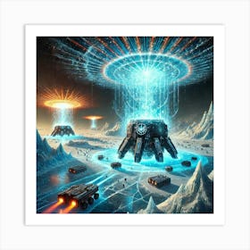 A Futuristic Sci Fi Depiction Of Aurora Disruptors Anti Cryo Pulse Art Print