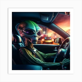 Alien Car 3 1 Art Print