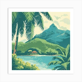 A Tahiti In French Polynesia Lofi Illustration 1720357037 1 Art Print