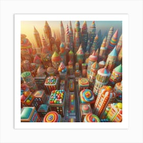 Candy City Art Print