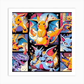 Pokemon, Pop Art 2 Art Print