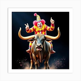 Rodeo clown Art Print