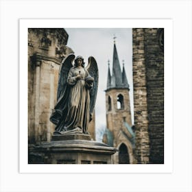 Statue Of An Angel Art Print