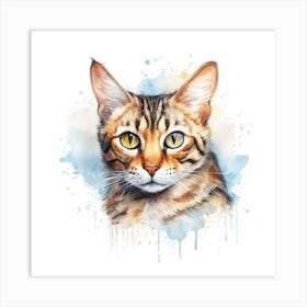 Bengal Cat Portrait 1 Art Print