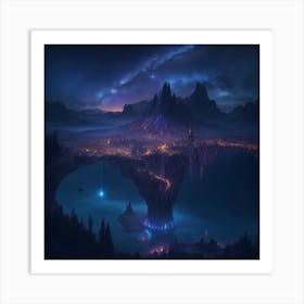 Starry And Cosmic Night Sky Art Print