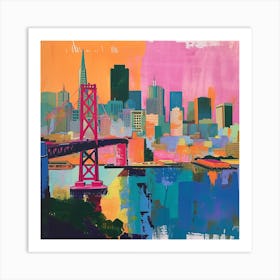 Abstract Travel Collection San Francisco Usa 4 Art Print