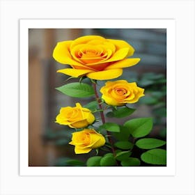 Yellow Roses Art Print