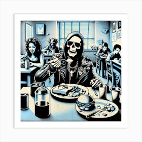 Skeletons In The Kitchen Art Print