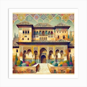 Alhambra Granada Palace Arabesque Art Print