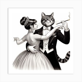 Cattyness Art Print