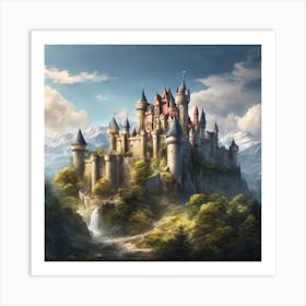 Castle In The Mountains 2 Art Print