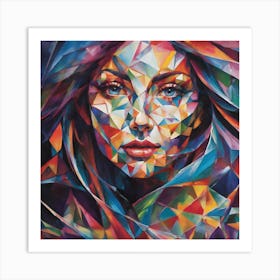 Geometric Woman Art Print