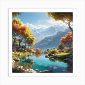 Landscape Painting 72 Art Print