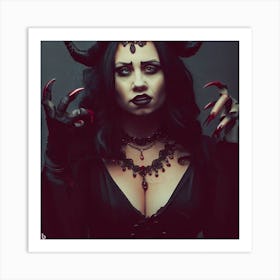 Devilish Woman Art Print