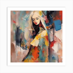 Abstract  Of A Woman 1 Art Print