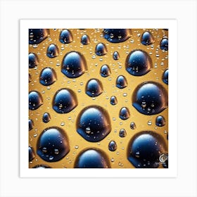 Realistic Rain Drops Flat Surface Pattern For Background Use Haze Ultra Detailed Film Photography (7) Art Print