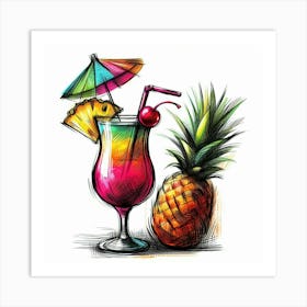 Tropical cocktail 17 Art Print